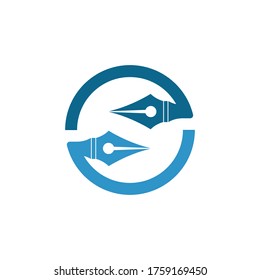 

Pen logo illustration vector flat design