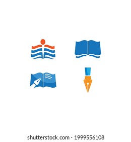 Pen logo illustration vector flat design
