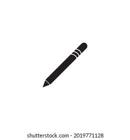 Diseño plano vectorial de la ilustración del logotipo de la pluma