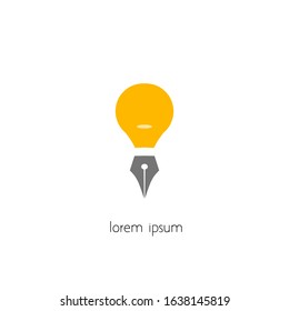 pen logo with a simple concept. suitable for various design purposes.