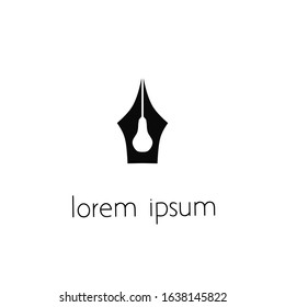 pen logo with a simple concept. suitable for various design purposes.