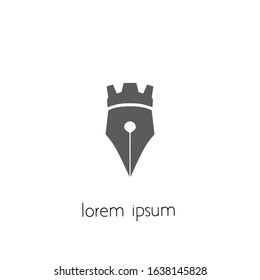 pen logo with a simple concept. suitable for various design purposes.