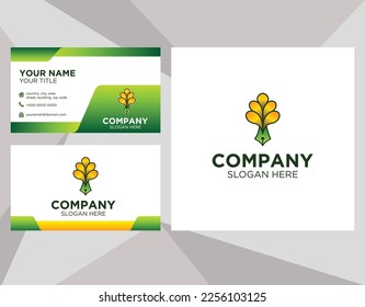 Pen logo suitable for company with business card template