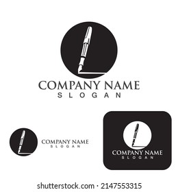 Pen-Logo und Symbolvorlage