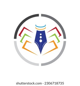 pen Logo and symbol template Vector illustration design
