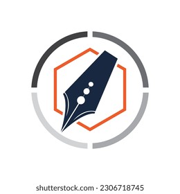 pen Logo and symbol template Vector illustration design