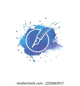 pen Logo template Vector illustration. Writer logo template design illustration.