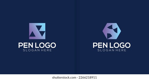 Pen Logo template vector illustration