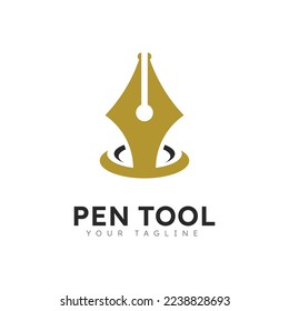 Herramienta del logotipo del lápiz gradiente estilo colorido vector