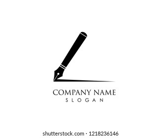 pen logo vector icon illustration design