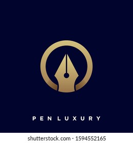 Pen Luxury Illustration Vector Template. Suitable for Creative Industry, Multimedia, entertainment, Educations, Shop, and any related business