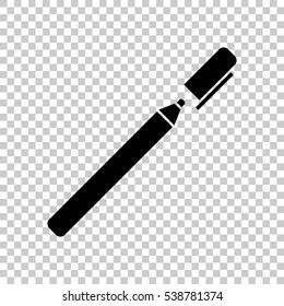 Pen or marker icon. Black icon on transparent background.