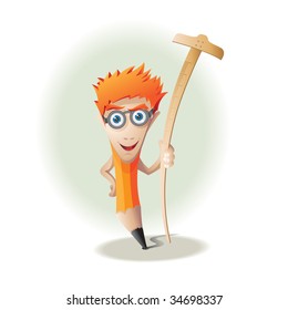 pen mascot and T scale