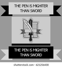 The pen is mighter the sword. 
A proverb, a wise thought, expression passed through a large amount of time.