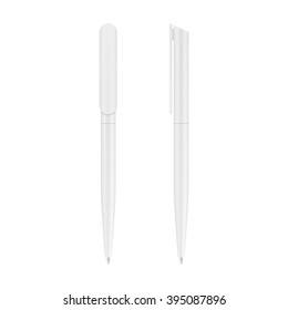 Pen Mockup for corporate busines identity presentation on a white background