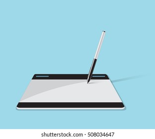pen mouse digital tablet vector illustration
