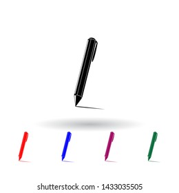 a pen multi color icon. Elements of education set. Simple icon for websites, web design, mobile app, info graphics