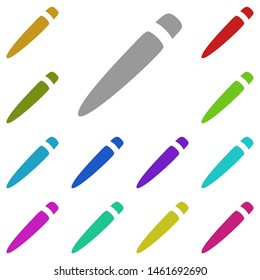 Pen multi color icon. Simple glyph, flat vector of web icons for UI and UX, website or mobile application