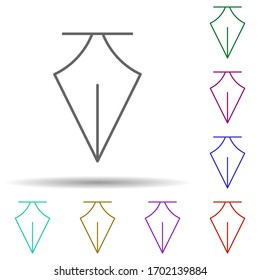 A pen multi color icon. Simple thin line, outline vector of school icons for ui and ux, website or mobile application