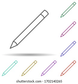 Pen multi color icon. Simple thin line, outline vector of logistics icons for ui and ux, website or mobile application