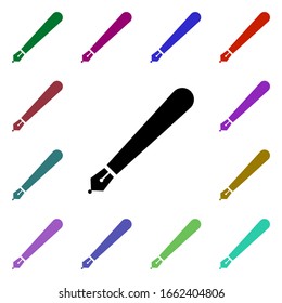 Pen multi color style icon. Simple glyph, flat vector of web icons for ui and ux, website or mobile application