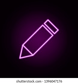 pen neon icon. Elements of education set. Simple icon for websites, web design, mobile app, info graphics