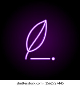 Pen neon icon. Simple thin line, outline vector of school icons for ui and ux, website or mobile application