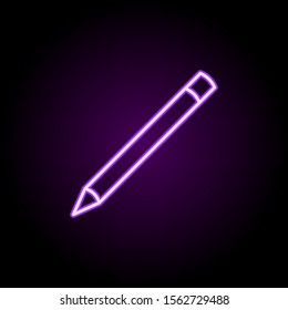 pen neon icon. Simple thin line, outline vector of logistics icons for ui and ux, website or mobile application