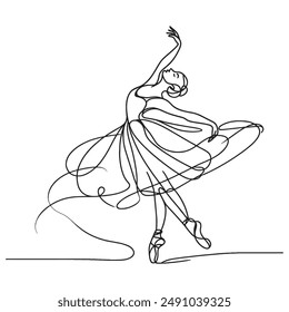 The pen never lifts, sketching a ballet's rhythm in one continuous, elegant motion.