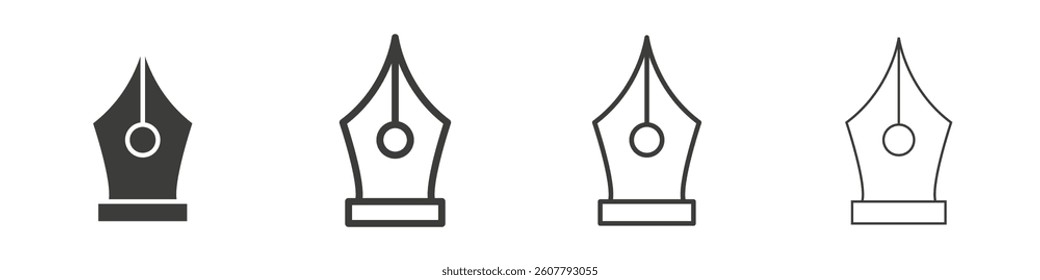 Pen nib icon collection for website designs