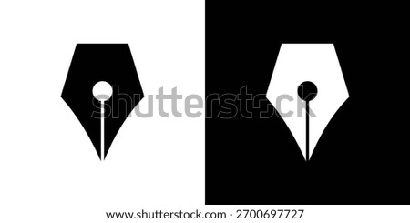 Pen nib icon design concept. vector flat icons