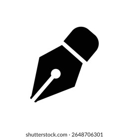 Icono de pluma en ángulo diagonal que representa la herramienta de escritura