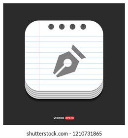 Pen nib icon - Free vector icon