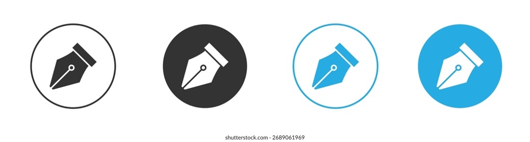 Pen nib icon. Graphic icon design template