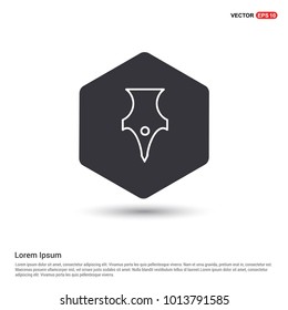 Pen nib icon Hexa White Background icon template