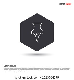 Pen nib icon Hexa White Background icon template