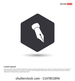 Pen nib icon Hexa White Background icon template - Free vector icon