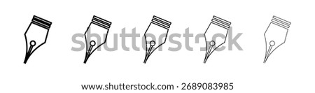 Pen nib icon for mobile concept and web design.