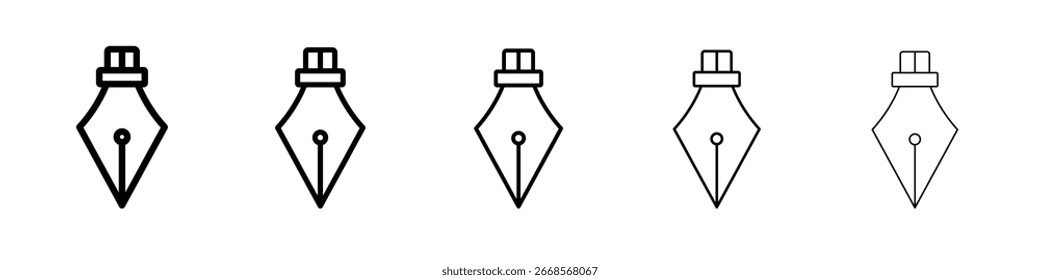 Pen nib icon Symbol concept for web design.simple line vector icon. logo illustration.