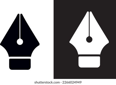 Pen Nib Icon vector design black and white