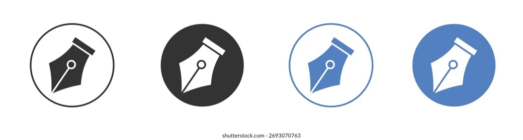 Pen nib icon vector. Logo Template illustration design