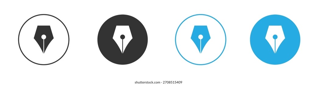 Pen nib icon For web, mobile.Vector Illustration