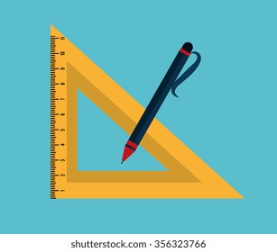 pen and note graphic design icons, vector illustration