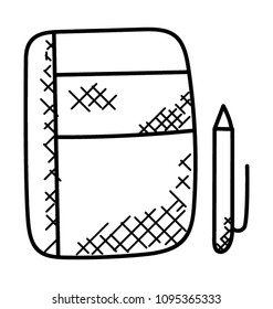 
Pen with notebook icon design, writing concept
