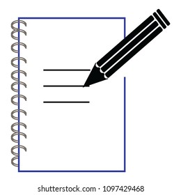 Pen Notebook icon.Vector