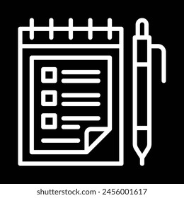 Stift mit Symbolkontur für Notizen