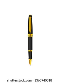 Pen on white background