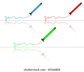 pen on white background