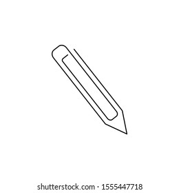 Pen one line icon. On white background