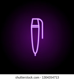 a pen outline icon. Elements of Education in neon style icons. Simple icon for websites, web design, mobile app, info graphics